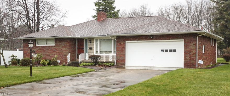 Single owner, exceptionally well maintained home on a large lot. The home has 3 bedrooms, 3 full bathrooms, first floor laundry room, a partially finished full basement, 2 car attached garage with door opener, and an all brick exterior. There is a complete second kitchen in basement along with a full bathroom, and a working fireplace. There is an enclosed three-season room on main floor, a decorative fireplace in living room, and a back patio looking at a large backyard.  Refrigerator not included, seller is removing.