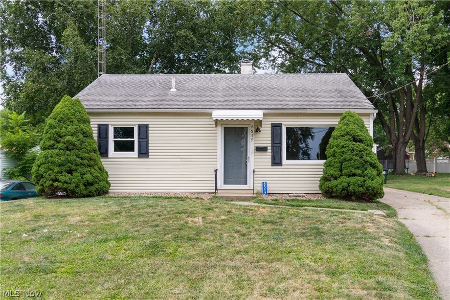Welcome home to this charming ranch in Perry Township! This house is situated on a quiet street and centrally located near shopping, dining, and entertainment. Enjoy single-story living with everything being easily accessible on one floor. The floor plan features 3 sizable bedrooms and 1 full bathroom, a spacious living room with a large picture window, dining room, fully-applianced galley kitchen with a new range (2023), dedicated laundry room (washer & dryer included), and a utility closet with a new furnace (2023). Outside, you’ll enjoy a private, fenced-in backyard, detached garage with a door opener, and a large storage shed with electric. This would make a great starter home, and it would also be perfect for someone looking to downsize. Call today to schedule your private showing!