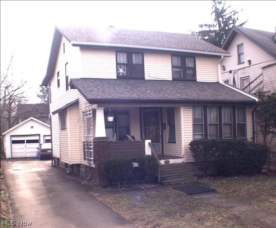 Great family home that needs some TLC, features 3 bedrooms, 1 bath, full basement, covered front porch, 2 car detached garage, newer shingles & vinyl siding.