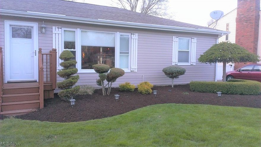 Welcome to this updated, move in condition home - a one floor living at its best. Spacious family/living room over looks the front yard and flows into the updated kitchen and four seasons room/media room. Professional landscaped large yard, plenty of room for outdoor activities. The secluded stamped concrete patio is surrounded by rolling lawn, flowering shrubs and trees is perfect for entertaining. The backyard is its own private park. Patio area's and landscaping was completed in 2009, newer garage doors 2010, bathroom updated 2014, siding 2004, gutters 2008, roof 2009 for both house and garage. Newer kitchen appliances stay. Newer HVAC. Newer doors and most windows. Beautifully remodeled and maintained home - won't last long!