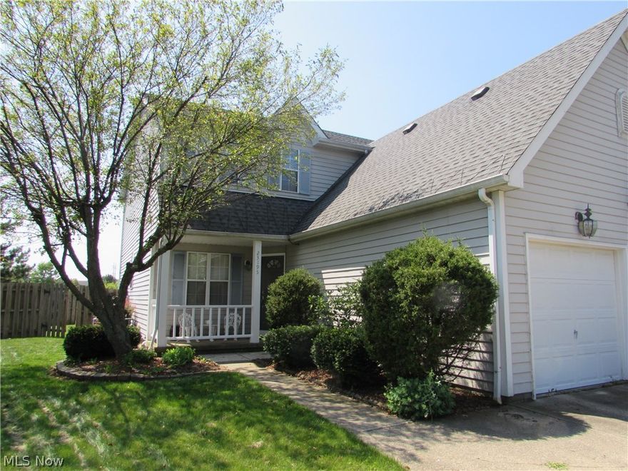 Desirable Plum Creek 2-story single family attached Cluster Home on a private cul-de-sac. Spacious with 1,564 of living space plus an additional 772 Sf in the finished basement. Living room with fireplace and 2 sliding doors that lead to concrete patio and privacy fenced yard backyard. Master bedroom with vaulted ceilings, walk-in closet plus updated private bath with dual sinks. Nice Kitchen with new microwave and refrigerator. Formal dining room. First floor laundry and half Bath. Full finished basement with office (or 4th BR). Lot includes huge side yard as well as fenced back yard – perfect for pets! One (1) car attached garage plus enough room to park an additional 2-3 cars off to side of garage. All appliances stay. New Sump Pump 2013. No monthly maintenance (owner takes care of own yard) just a yearly $75 fee. All this in beautiful Olmsted Falls with Blue Ribbon Schools… a great place to call home!