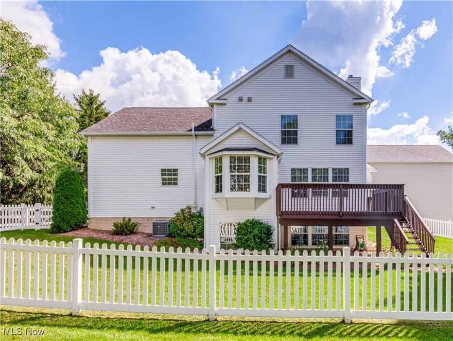 Located in the heart of Stow, this classic Colonial combines charm and modern convenience with close proximity to shopping, dining and hike & bike trails. This exceptional Builders model features an open floor plan with many upgrades and boasts 4 bedrooms, 3.5 baths and finished basement! The heart of the home is the spacious living area with a cozy fireplace and oversized windows. Adjacent, the formal dining room sets the stage for memorable gatherings, while the kitchen is a chef's delight, equipped with stainless steel appliances and ample cabinet space. A bayed window breakfast nook, laundry rm and half bath complete this roomy main level.  Second level includes 4 well-appointed bedrooms, each adorned with plush carpeting and generous closets. The primary bedroom features vaulted ceilings and is complete with a private en-suite bath and a walk-in closet for added convenience. Lower level offers a full bath and large recreation room with daylight windows and plenty of storage options.  Exterior features include fenced backyard, large deck and covered front porch. And of course, the crown jewel of this property is its unbeatable location just a short walk from the shimmering waters of the lake, where you can paddleboard, kayak or enjoy fishing. This home features many notable updates including Roof(22) , A/C- Furnace and HWT (18), New kitchen appliances (22), Fresh paint throughout(18), Flooring throughout (18 & 19), Dishwasher (24), Vinyl Fence (16).  Don't miss your chance to make this dream home your own!