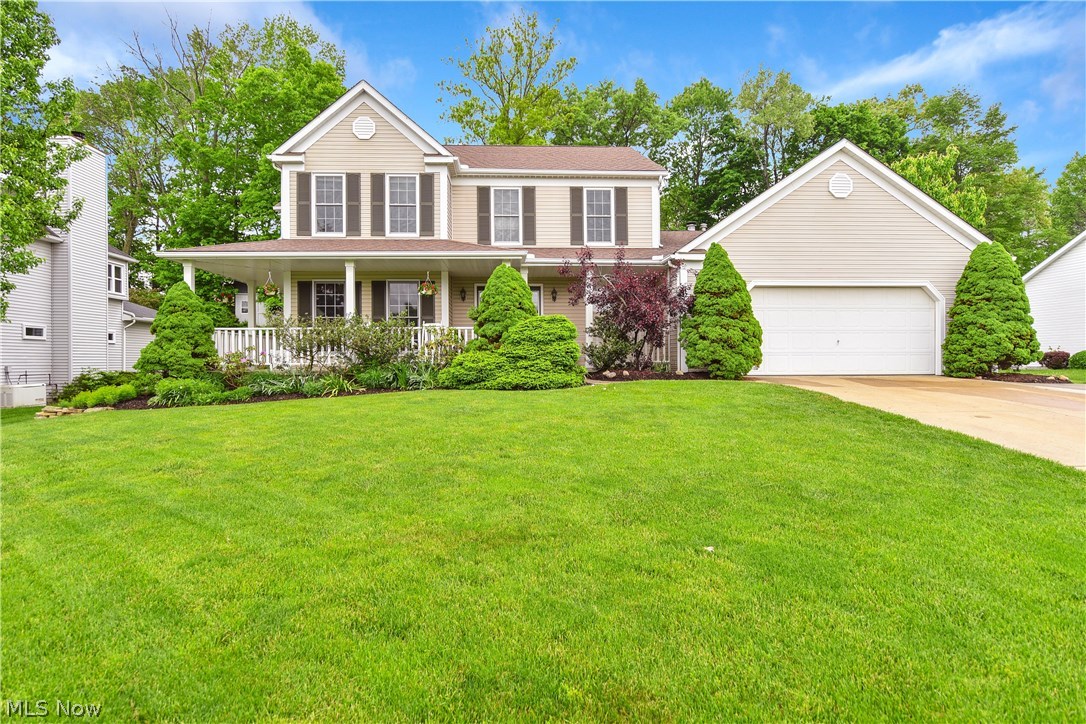 Absolutely gorgeous home located in the much-desired Tallmadge Hills. Enjoy the wrap around front porch this summer. The entire home has been coated with fresh paint & new carpet throughout except the basement (5/18). Completely updated chef's kitchen will impress you with a grand walnut island and stainless-steel appliances including an additional wall oven, beverage fridge and two sinks. The kitchen boasts over 50 high quality custom birch and walnut drawers/cabinets topped with rich granite. There is wonderful ceramic tile throughout the kitchen, eating area, all bathrooms and first floor laundry room. The kitchen opens to the spacious family room with cathedral ceiling and gas fireplace. There is a first floor laundry room with ample storage and formal dining living and dining rooms. Off the large master bedroom with a walk-in closet there's a brilliantly updated master bathroom (2018) with ample counter space and a beautiful floor to ceiling ceramic tile shower and standalone so
