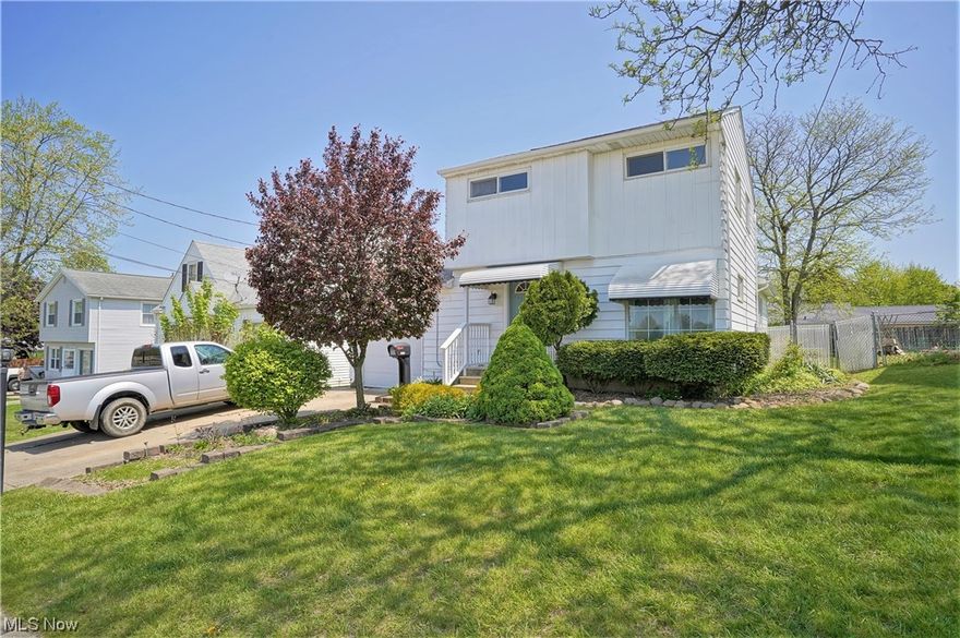 What a fantastic find in the heart of Cuyahoga Falls. This 3-bedroom, 2 full bathroom home has a spacious addition off the dining area that offers flexible living space (such as family room, home office, in-law suite, etc.) with its own private entrance full bath and 2nd laundry area. The other bedrooms and full bath is on the 2nd floor and features hardwood flooring witch can also be found under the receintly installed carpeting on the 1st floor.  Additional living space can be found in the finished lower level, which also includes a plumbed commode and privacy stall and a full shower.  Single-car, attached garage provides access to a bonus private screened-in back patio that can be enjoyed during warmer seasons. Fenced-in back yard helps keep this space very private and perect for pets and young children. Recent updates include painted interior in a neutral palette (April 2023) and vinyl replacement windows. Roof was replaced in 2013. Located near Newberry Park and just blocks away f