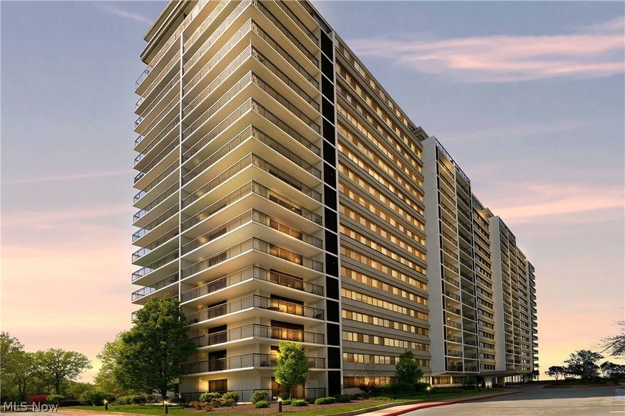 Gorgeous Sunsets and Lake Views to be enjoyed from this spacious one bedroom West facing condo at The Meridian.  Relax this Summer into Fall:
*****On your huge 18' x 6' balcony with your canine companion*****Largest and newest 1 bedroom units on the Gold Coast*****Steps to fine dining at Pier W, out the back door*****In one of two indoor/outdoor saltwater pools*****Saunas, hot tub and fitness center*****Grilling Lakeside with the provide gas grills*****24/7 Staff to facilitate maintenance and security concerns*****Loads of storage space*****Your personal, heated garage space*****Unique, open floor plan.  Inviting and functional island divides the space and incorporates a beverage refrigerator.  Enjoy a Coastal Craftsman Vibe with white kitchen cabinetry and dreamy aquamarine, glass tiled backsplash.  Quality, newer appliances.  You will notice details like quality wood doors and a subtle use of ship lap.  Large, walk in pantry off kitchen and functional walk in closet in the expansive bedroom.  Assigned space #82 in parking garage and additional storage locker on garage level.  Laundry room located on every floor plus commercial washer and dryer on LL.  HVAC replaced 2018.  Courteous and competent 24/7 reception desk.  Dog friendly (1 dog, approximately #30).  Amenities galore including an indoor and an outdoor pool, fitness room, sauna, whirpool/hot tub and gas grills.  Nearing completion of hallways including new elevators.  Close to everything Lakewood, University Circle, and airport.