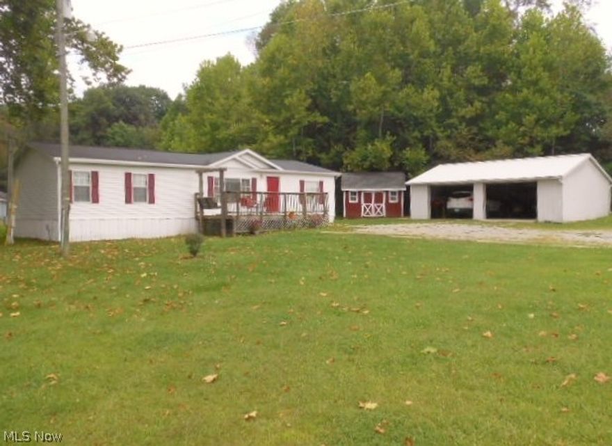 Immaculate 3 bdrm/2 bath home on 1.39 acres.  Private setting yet on a paved road.  Level yard with mature trees.  Large 2 car det garage.  
Very modern and nicely updated.  Walk-in closets.  Lots of cabinet space in kitchen. Newly redone counter-tops.  Large front deck with builtin porch swing.  Very clean property.  Turn key ready.  Owner wants sold!