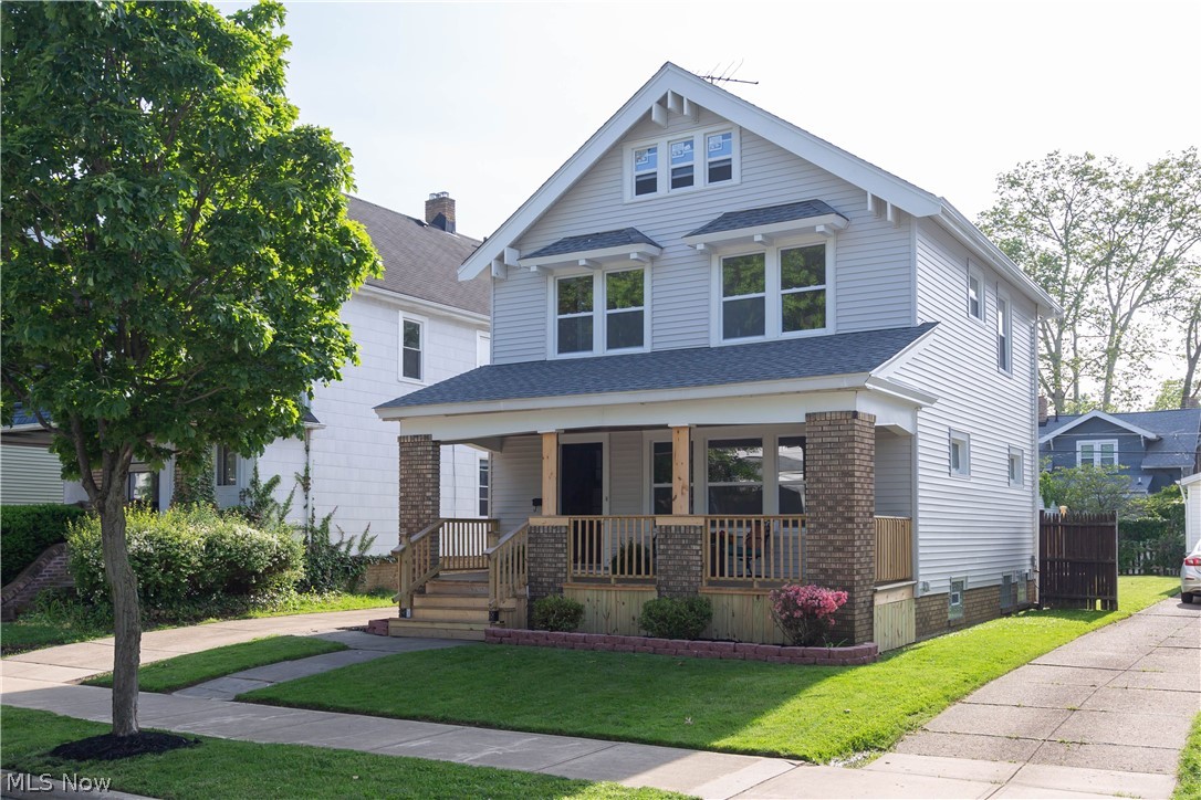 A fantastic fully remodeled home where classic Lakewood charm meets modern necessities. 3 bedrooms, 2 full baths, and a rare finished basement give you ample but energy efficient living space. Elegant kitchen and bathrooms surrounded by beautiful original doors and walnut trim throughout. New garage, siding, windows, electric panel, large rear deck, A/C; newer furnace, roof, and hot water tank. Wonderful street off of booming Madison, around the corner from downtown Lakewood to the north and I-90 to the south.