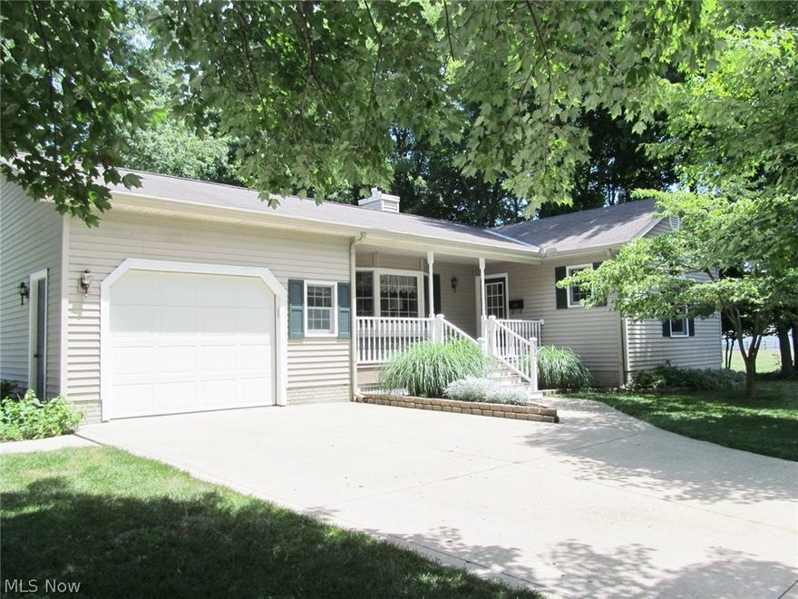 Be first or be sorry! Turn the key and move in! Custom built original family owned home! Pride of ownership! 3 bedroom, 2 full bath ranch on a quiet low traffic street. Only 22 years young. Large eat in kitchen features oak cabinets, pantry and french doors leading to a newer deck. Large first floor laundry room. Living room boasts Berber carpeting, bay window, crown molding, chair rail and gas log stove. Main bath includes granite counter top and skylight. Owner suite has a full bath, his and her closets and wood plank flooring. Bedroom 3 includes a built in desk. Large basement features mechanical room, nice workshop, plenty of storage and space for a recreation room. Attached garage has hot and cold water, drain, shelving and attic access. Beautiful treed yard. Nice shed. Rear deck has retractable awning. Front covered porch. Immediate possession. Hot water tank 2008. 1 year HMS Home Warranty.