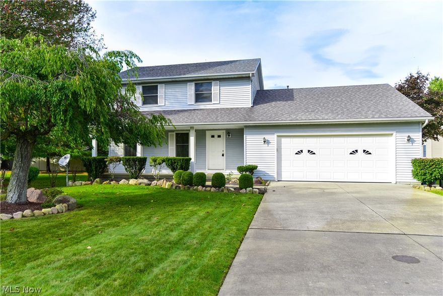 Pride in ownership shows in this Original Owner 2 story Colonial home. Beautiful Neighborhood with all well kept homes. This one stands out with outstanding curb appeal and meticulous landscaping. Looking for a spotless move in ready home with all major mechanical elements updated. This is the one. Home features on first floor are a  large living room with large picture window, wonderful eat in kitchen...featuring Brand New Stainless Appliances..kitchen opens to an outside deck and open concept to a Family Room. First floor also has a convenient half bath. Upper level you'll find 3 ample Bedrooms with nice closets and a full bath. 
The lower level has an additional finished rec room with carpeting. There is also unfinished basement area with lots of storage and an additional stove and refrigerator that stay with home along with the washer and dryer. You'll also be amazed at immaculate condition of the HVAC new in 2017, Brand New A/C installed in Sept. 2019, HWT 2009, Roof new in 2012.