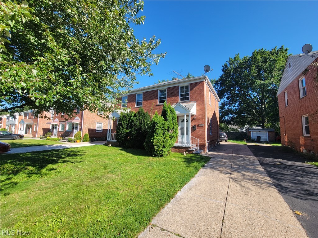 all brick attached single family home that features a very nice layout, full basement, and detached 1-car garage. This side of the building has a tenant who has been there for 3 years and would like to stay. The adjacent property is also available for sale and is vacant (25120 Lake Shore). The properties can be purchased together or individually. If purchased together it would need to either sell for cash or 2 loans would need to be done as each is considered a single family home `attached` to another single family home. Property is POS compliant