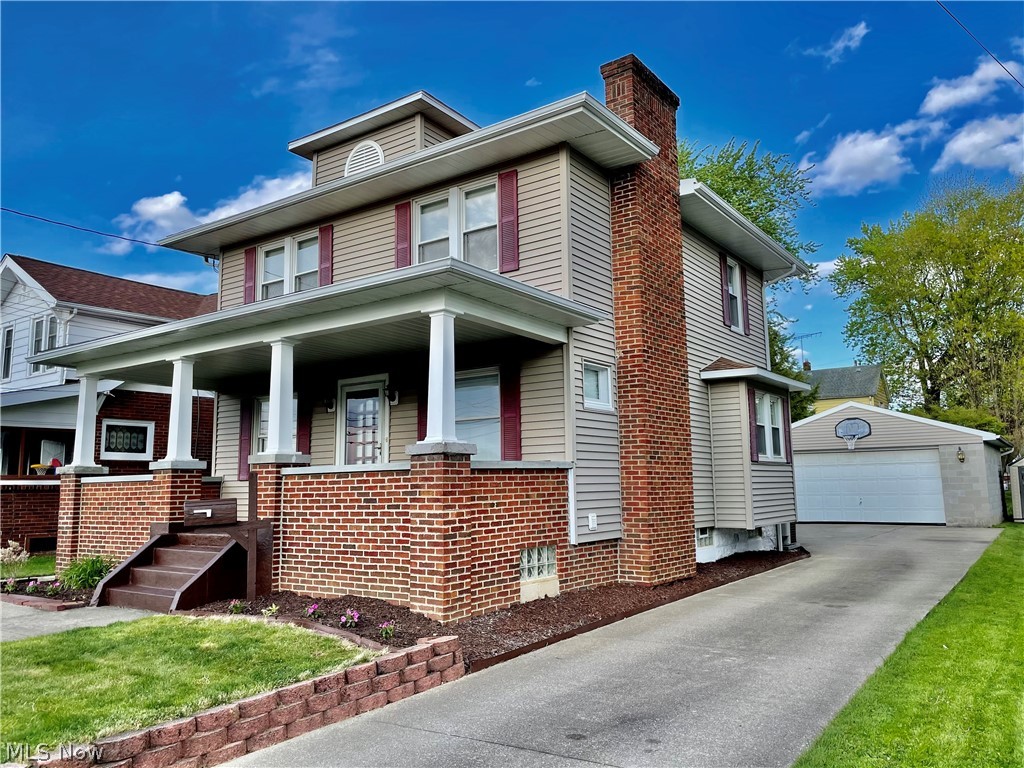 Welcome to this gorgeous home that has been nicely updated! The location is perfect and is in close proximity to Barberton Schools and a park with sidewalks for a lovely stroll. As soon as you enter this fabulous house you'll notice the new flooring and paint throughout. The living room boasts an original 1920's stone fireplace and great built in shelves. The living room spills into an additional family room via original French doors. In the eat-in-kitchen you will enjoy brand new stainless steel appliances and ample storage! The upstairs offers 3 bedrooms and a very large, completely updated bathroom with built in storage, a new bath/shower combination, and a new vanity. The exterior of the home offers a big beautiful 3 tier deck which is accessible from a sliding glass door off the family room. The bottom tier of the deck is pre wired and built to support a hot tub! The large covered front porch is perfect for those spring and summer evenings watching the sunset. Completing this hous