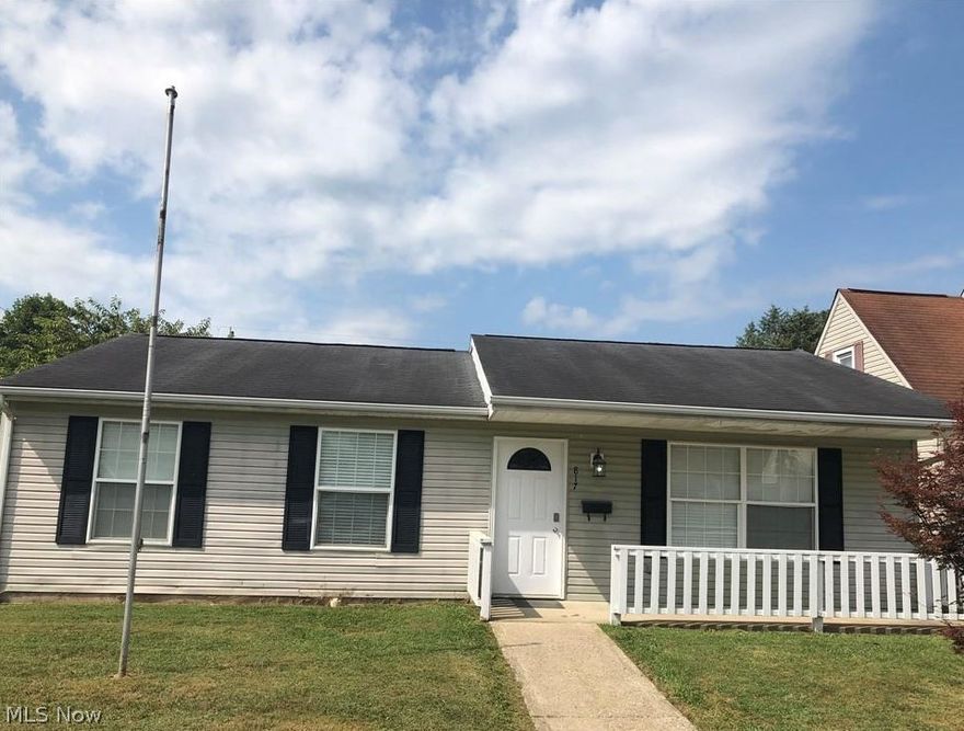 This charming ranch style house has been updated and transformed into a HOME. Built in 2002 and features 3 bedrooms, 1 bathroom and an open concept floor plan to easily entertain family or friends. New flooring, trim and paint throughout as well as new heating and central air units. Comes with security system for added peace of mind. Large, flat yard for the kids to play or for that backyard BBQ. Storage shed to hide away lawn equipment and seasonal items. Corner lot has plenty of on street parking but additional parking could easily be added from alley access in rear.