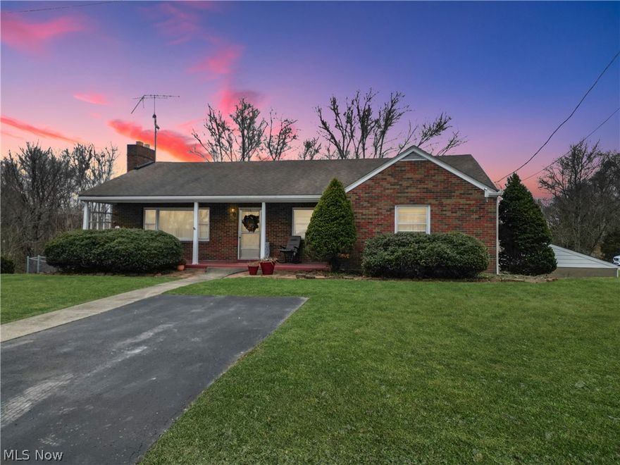 Located in the heart of Wintersville near many local amenities, this solid 3-bedroom, 1.5-bath brick ranch sits on over a half-acre lot offering space and convenience. The fenced backyard features three garage bays, including a heated attached garage with very high clearance—perfect for working on cars, boats, or other projects—plus a two-car detached garage for additional parking or storage. The home also offers two separate driveways, making access from the main road easy and providing plenty of parking. Enjoy outdoor living with a large deck located just off the kitchen overlooking the backyard. Inside, the laundry has been moved to the first floor for convenience but could easily be relocated back to the basement if desired. Several major updates have already been completed, including a new furnace and central air in 2025, with most windows and garage doors replaced within the last five years. This property offers a great combination of space, functionality, and location in one of Wintersville’s most convenient areas.