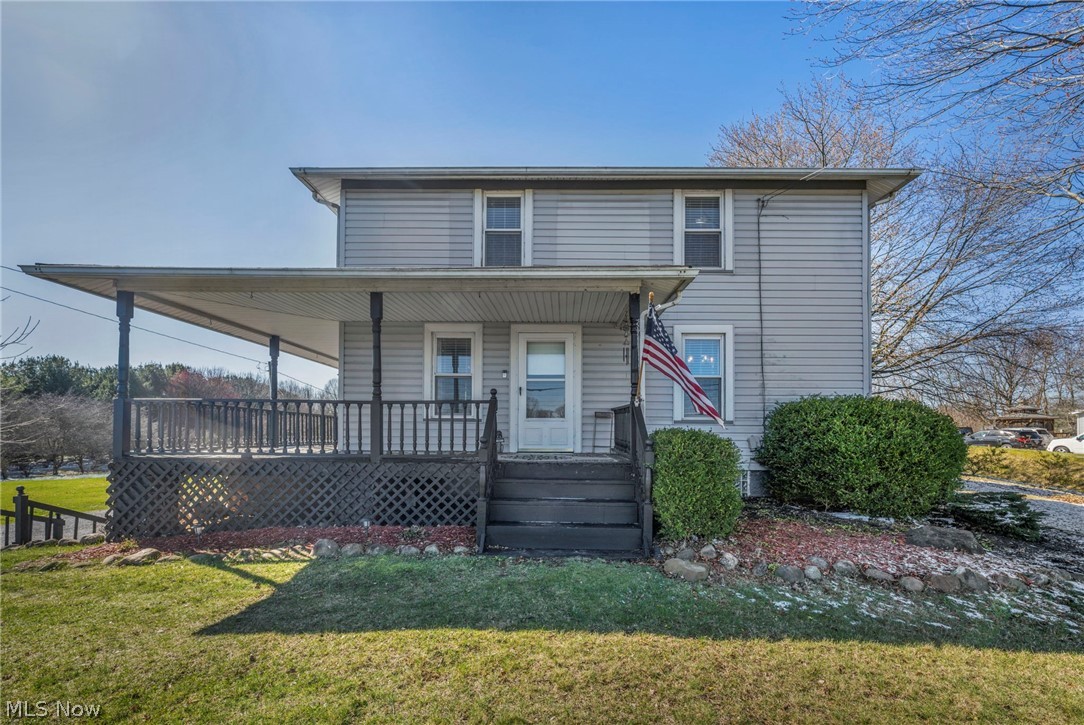 Have you been looking for a home that offers just the right amount of farmhouse personality with the benefit of modern upgrades? 3990 Edison Street is just that! This 4 Bedroom 1 full and 1 half bathroom Colonial is located in the quieter side of Hartville - with views of sloping farmland and just minutes from local winery's, golf course, diners and shopping. The main floor is complete with a front formal living room (with a cozy electric fireplace), open concept kitchen/dining space, an office-nook perfect for a small "work from home" office space, a full bathroom, private family room with wall-sconces and pitched ceilings and a bedroom. The second floor features 3 bedrooms (all with full closets), one of them having an attached half bathroom. The walk-out basement has a finished rec space - currently used for laundry and a home gym. Enjoy gatherings on the 2-tier deck out back, and bring your own personal touches to the rest of the 1-acre yard.
-- Updates include a brand-new well system (Jan. 2024), Hot Water Tank (2023), Water Filtration System (2022), Stove and Refrigerator (2022), Upstairs Bedroom Carpets (2022), Bedrooms Repainted (2022), Pergo Timber craft Laminate Plank Flooring, Lower Kitchen Cabinets, Farm-style sink and Water Softener System (2019-2021). Septic and Well systems have been inspected and have passed county POS requirements. Sellers are offering a 1-year Old Republic Home Warranty to offer extra peace of mind to buyers as well!