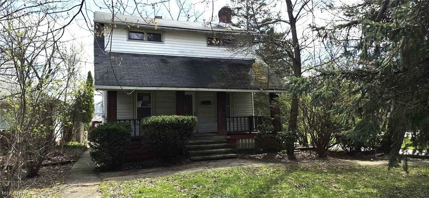 Tons of space, character and natural light in this 4 bedroom 2 bathroom colonial in the heart of South Euclid.  Large front porch in the front and a floating covered deck in the backyard!  Walking distance to Lanphear Park, Greenview Junior High School and more!