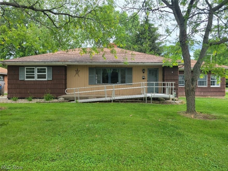 Cozy Cabin type house. Ranch with 3 bedrooms and a large living room and kitchen and first floor laundry. Knotty pine through most the house. Remodeled in 2015 with new roof installed and Basement walls replaced/repaired in 2021. This house is ready to move in today. It has a detached garage and located near the Football field. Come check it out today.