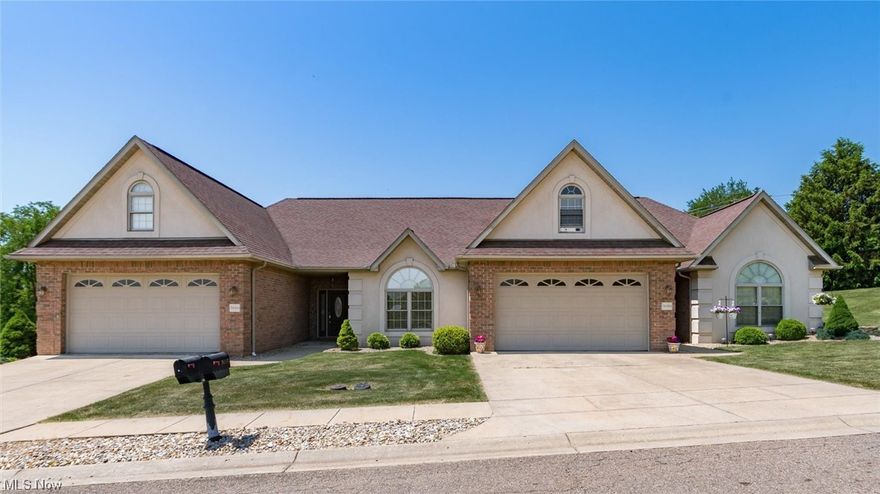 Large Condo with 3392 Sq. Foot Total ! Very few condos in Muskingum county available and this one has a Walk-Out Lower Level!!  Now is your chance to purchase this beautiful Condo. Conveniently located on the north end of Zanesville in Tri-Valley School district, this home is a rare find! You'll love the open concept with living room, family room & kitchen, the 1st floor laundry,  solid surface countertops and the high end quality of the Amish-built cherry cabinets! The bedrooms are very nice sized with an abundance of natural lighting! The master bedroom has a walk-in closet and a master bath with a dual sink vanity! It overlooks the lovely, mostly flat back yard, which backs up to another newer, gorgeous subdivision, with high end homes on the other side as well! Don't miss your chance to own this quality home.