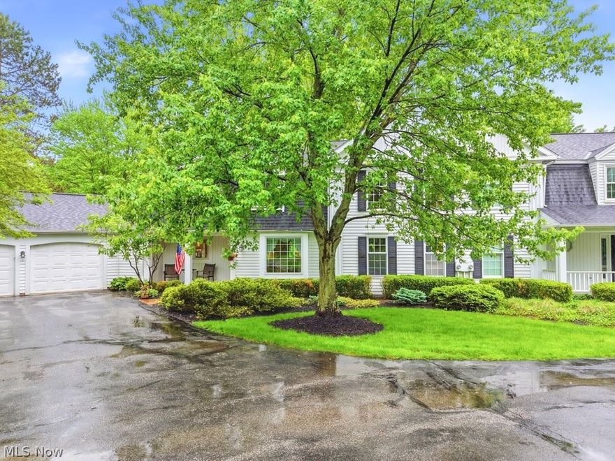 Welcome to this beautifully maintained 3 bedroom, 3 full bath condominium in the highly sought-after Manor Brook Gardens.  A charming front porch welcomes you into the spacious entry foyer.  Just off the foyer is the formal dining room with wainscot and a large bay window.  The vaulted living room offers an airy and inviting atmosphere with a gas fireplace flanked by custom built-ins and a wet bar.  The perfect room for entertaining.  The spacious eat-in kitchen features newer appliances, granite countertops, a center island, breakfast bar and a dining area with slider access to the expansive back deck.  A versatile first-floor den with closet and immediate access to a full bath provides the perfect option for a first-floor bedroom or guest suite.  A convenient first-floor laundry is located just off of the attached 2-car garage.  Upstairs, a bright loft offers views of the living room below and leads to a beautiful guest bedroom complete with en-suite bath.  The owner's suite offers a private retreat featuring an en-suite bath with walk-in shower, dressing area, walk-in closet and an office.  The expansive lower level features two finished recreational areas, a storage closet, and a large utility room offering plenty of additional storage.  Enjoy maintenance free living at it's finest just minutes from Downtown Chagrin Falls, parks, shops, and restaurants.  A rare find!  Sellers have updated the kitchen, electrical, and most appliances.  Please see MLS for full list and age of components.