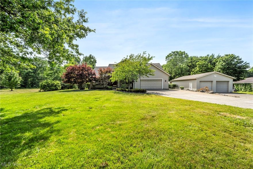 Fetch grapes on your way home, so you can enjoy all that your new Forever Home has to offer. First floor master, vaulted ceilings, walk in shower, flow across from the living room that’s open to the crisp and clean kitchen. Stainless appliances, first floor laundry, brand new power vent water heater, back porch with jacuzzi all come included. Brand new carpet in the bedrooms, ceiling fans, and ample closet space as well as a full size basement that awaits your creativity. From front porch to back deck, enjoy over two
acres amidst Geneva wine country. But wait there’s more, your first sprawling out building, (24x40) features garage doors on both front and back so you can venture to your rear pole barn (28x50). Oh the possibilities. Do not judge this home on its winning attributes, but on its flaws because there are so few. Inquire further to call this home yours.