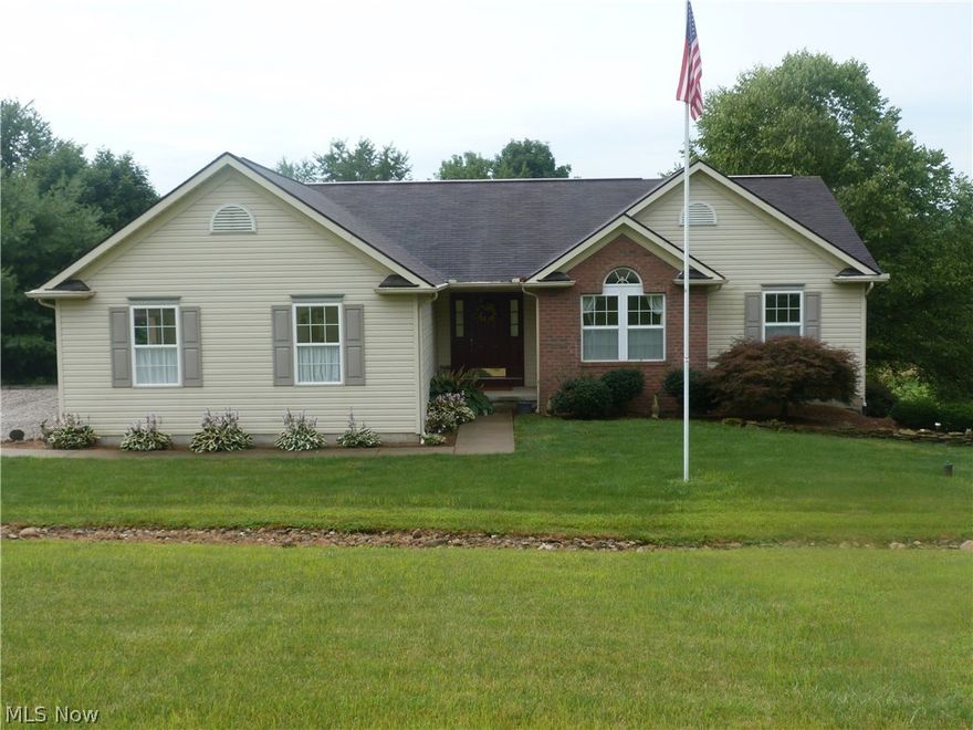 Amazing ranch home in the country. This home has a beautiful fireplace, large great room and eat-in kitchen. There is first floor laundry which makes one floor living a breeze. The master bedroom and bathroom are perfect for relaxing. There is a beautiful two-tiered deck off the dining area that will make entertaining a joy. The deck offers a beautiful view of the 1.5 acre lot. The home has a full walk-out basement great for storage or could be finished for extra living space. The backyard is large and has a 16X27 two-story barn. Perfect for a work shop and storage.