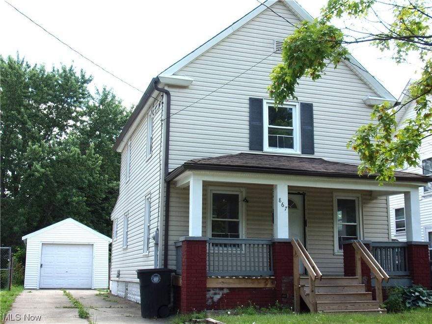 Why pay high rent when you can move right in to this well maintained home for less!  This lovely home features 2 bedrooms and 1.5 baths. It has newer vinyl siding, updated baths, replacement windows, and a newer front porch and steps.  The spacious carpeted living room opens right up to the formal dining room.  Step saving kitchen features oak cabinets with laminate flooring.  Upstairs is a large master bedroom with a walk in closet/bonus room.  There is plenty of storage space in the full basement including laundry hook up.   Lots of room to play and have fun or plant your own vegetable garden in the large back yard. Owner also offering a Home Warranty.   Don't miss this one!  Call and schedule your private showing today!
