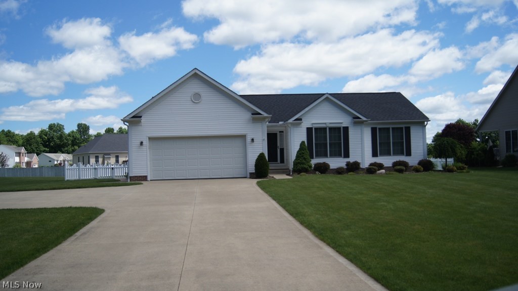 Gorgeous Ranch, 3 bd. 2 bath, with an extra large finished basement that houses a family/ media room and an office or 4th bedroom. Great open floor plan, newer hardwood floors. Kitchen has lots of cabinets and a breakfast bar. Master suite has walkin closet and glamour bath. Great room has corner fireplace and beautiful hardwood floor. From the dining room is access to the backyard enclosed by a white vinyl fence, and a paver patio. Recently had state of the art Radon mitigation system installed.