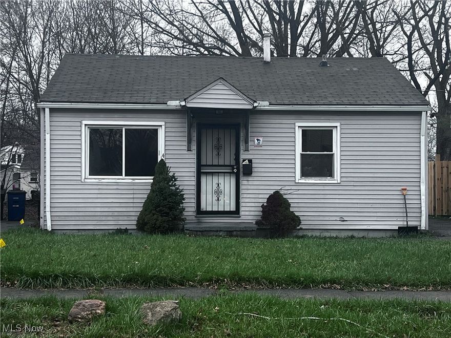 INVESTORS - this Charming Updated 2-Bedroom Ranch Home income generating to add to your investment portfolio or just starting.  This tenant occupied 2 bed and 1 bath home with fully fenced in back yard is bring in in $750 monthly plus $50 for sewer/water.  Conveniently located in Cleveland on the border of Maple Huts/Garfield Hts, this ranch offers a fully fenced in back yard.  No garage but plenty of room in driveway and you can pull into drive and close fence for additional security.
Seller will not be making any corrections - AS IS!
Showings only after accepted offer - please do not disturb tenants.