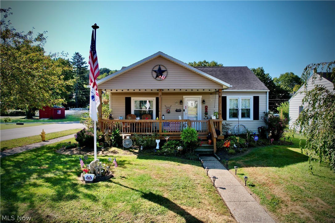 Corner lot! Curb appeal landscaping at this charming, well maintained, updated ranch home! Come on up to the
covered front porch (2020) where you can sit out and enjoy your morning cup of coffee. Living room and dining area open
to the bright kitchen which offers new flooring, dishwasher, stove, refrigerator, and plenty of cabinets. Two bedrooms
with new carpet, and a full bathroom with new tub and shower, vanity, lights and backsplash (2021) that finish the first
floor. The lower level has a finished bonus room offering so much more room, plenty of storage and laundry area. Generac
whole home generator (2020), ADT equip, new thermostat (2021), screen doors (2021), copper piping (2021). There is a
huge detached two car garage. Come out to the new back porch (2022) and fabulous fenced in backyard where you have
plenty of room to entertain, or just sit out and enjoy the firepit on those warm and cool evenings, swing (stays). No pet
odor! Precious memories begin right here!