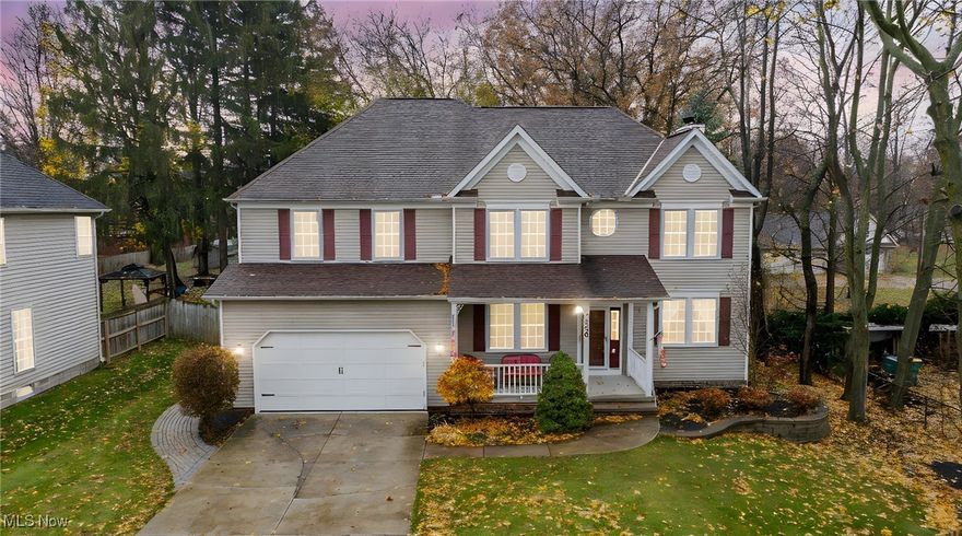 Come see this gorgeous custom built rare colonial, meticulously maintained by the original owners in old Mentor. This home offers an exceptional blend of space, comfort, and character. Featuring 5 bedrooms and 3.5 baths, this home has a warm, cozy feel throughout. The impressive primary suite includes a huge walk-in closet, jetted tub, and separate walk-in shower. A partially finished basement with a full bath provides valuable additional living space. Situated on nearly a full acre, the property boasts a newer shed, inviting fire pit area, and abundant firewood that remains with the home. Additional highlights include a central vacuum system, hot tub, and attached garage. This is a rare opportunity to own a spacious, well cared for home on a beautiful private lot  conveniently located near everything while  still giving that private feeling, truly a must see.