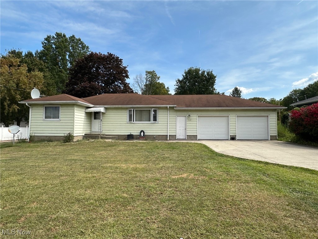 Cute Ranch Style Home with over 984 sq. ft. of living space, 3 nice sized bedrooms, 1 full Bathroom, spacious eat-in kitchen, formal living room, and a cozy family room with electric fireplace. Additionally, there is a patio, a 2-car attached garage, full unfinished basement, fenced in yard and .46 acres of land in Windham Township. Schedule your showing today!