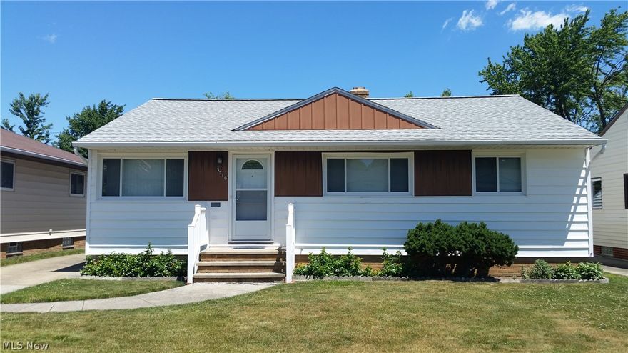 Located in Southern Parma, this one owner home will certainly impress! Unique ranch floor plan featuring a custom kitchen design. Kitchen features lots of counter top space, ample cabinets, and large eat-in dining area. All appliances stay. Kitchen is open to the living room featuring newer carpet. 3 large
bedrooms all feature hardwood flooring. The basement is partially finished with a recreation area, full bathroom, laundry and lots of storage space. Fenced in backyard. Oversized 2-car garage! Home also features newer roof (2015) on house and garage with transferable warranty, newer windows, newer
exterior doors (2015), whole house blown in insulation, newer 100AMP electrical panel (2016). Conveniently located near shopping, parks, entertainment and easy freeway access!
