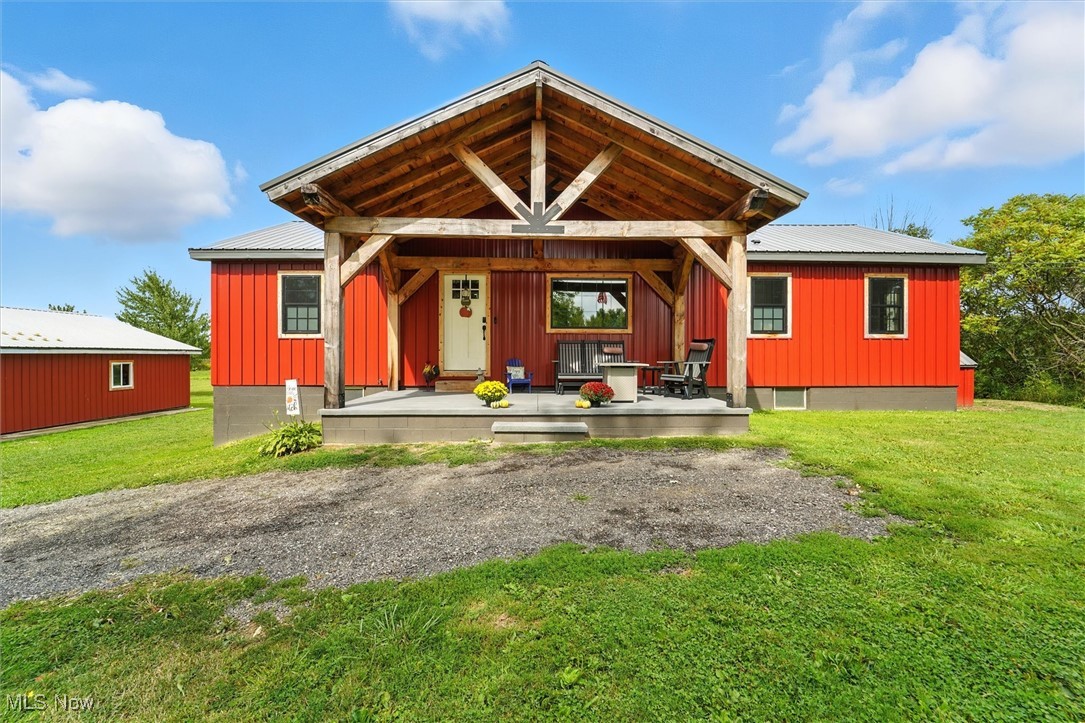 What a stunning remodeled three bedroom home on the outskirts of Jefferson. Situated on almost 13 acres of peaceful countryside. Step inside to a breathtaking 700 Sq. Ft. Family Room featuring a cathedral pine ceiling, cedar trim, and a gorgeous stone fireplace. Walk out to a brand new composite deck.
The home boasts all-new Pella Impervia windows, Metal roof and siding. Hardwood floors throughout. Remodeled kitchen and bathrooms. Kitchen features Quartz-site counter tops, white cabinets and beautiful tile floor. Bathrooms updated with custom tile showers. The Master suite offers high pine ceilings, a spacious walk-in closet , and private master bath. Outside, you'll find a detached 32'x48 garage with 8' ceilings, fully insulated, complete with a bar and cabinets in the back. Another 32'x48' barn with 12' ceilings and a concrete floor adds even more functionality for storage, hobbies, or livestock. A beautiful pond on west side of barn.This is a rare opportunity to own a beautifully updated home with land, privacy, and space for all your needs. Don't wait-call today to schedule your private showing.
