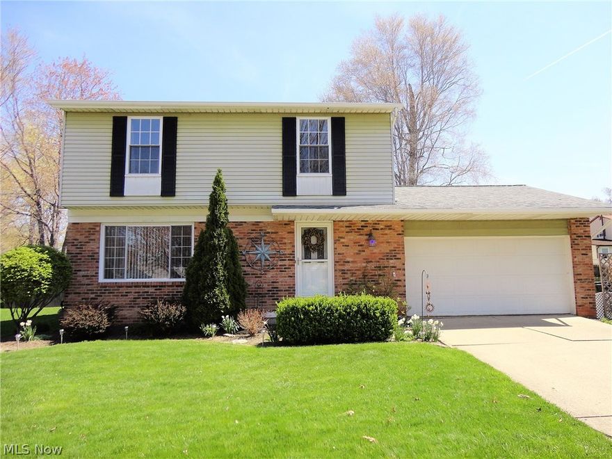 Perfect, ready to just move in, Colonial on Cul-de-sac! Fresh and tasteful decor throughout. Recently updated flooring, cabinets with soft close drawers - with pull out trays, counter and custom lighting in Kitchen. Updated powder room on first floor. Vaulted ceiling Family room with beautiful brick fireplace. Newer exterior doors, ceiling fans and six panel doors throughout. Large family room in lower level with new carpeting provides additional, comfortable living space. Roof, Windows, furnace and A/C have been replaced. Large, fenced rear yard with 20 x 12 concrete patio, fire pit - ideal for private relaxation - or entertaining. Large storage shed provides convenient storage - so you can use the garage for parking cars! Professionally landscaped. you'll love this home!