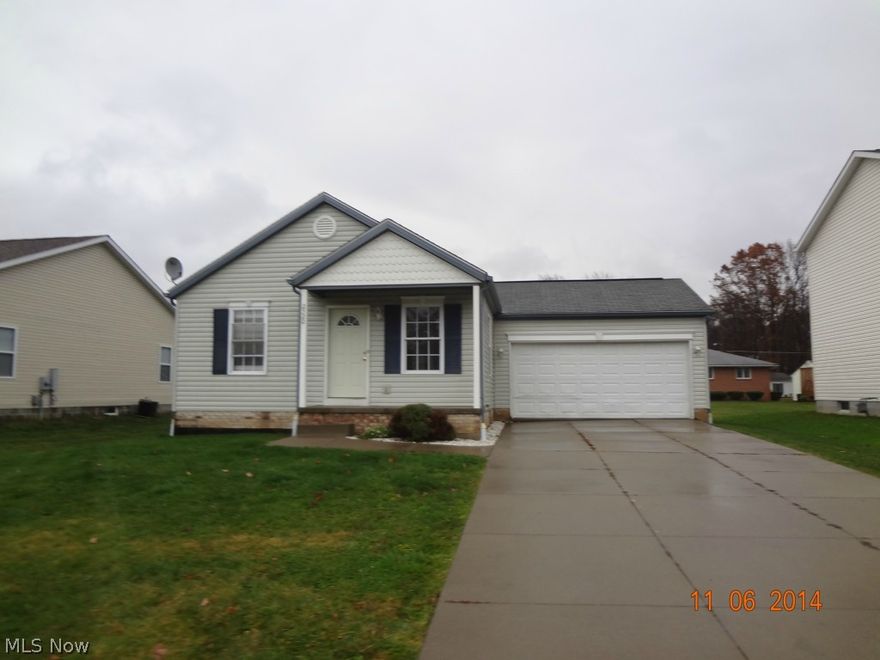 GOOD STARTER or step down in size home.  Newer ranch in need of some love.  Paint, carpets and scrubbing is all to move in.  FHA/VA Buyers Welcome!  Pre-approval or proof of funds with all offers.