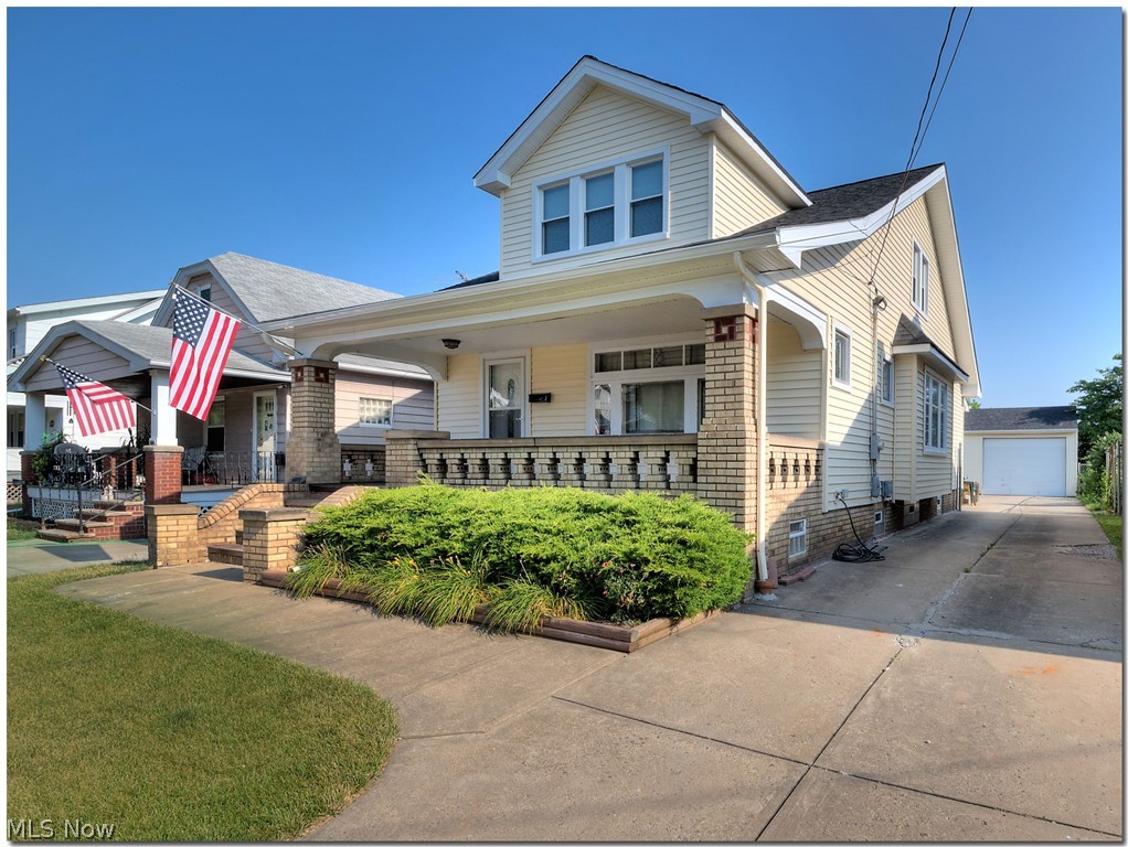 This five-bedroom house is the perfect place to call home—generously spacious with ample storage. Located in an exceptionally convenient location near I-480, you can quickly reach downtown, I-77, and I-71 in minutes. Enjoy extra privacy with a bountiful backyard and oversized garage. A beautiful sunroom addition, stained glass windows, historical built-ins, new roof, vinyl siding, fresh interior finishes, and many other value-added amenities set this home apart from all other homes on the market. Plus, you get to keep all appliances! Move in now and live the life of comfort and low-maintenance you deserve.