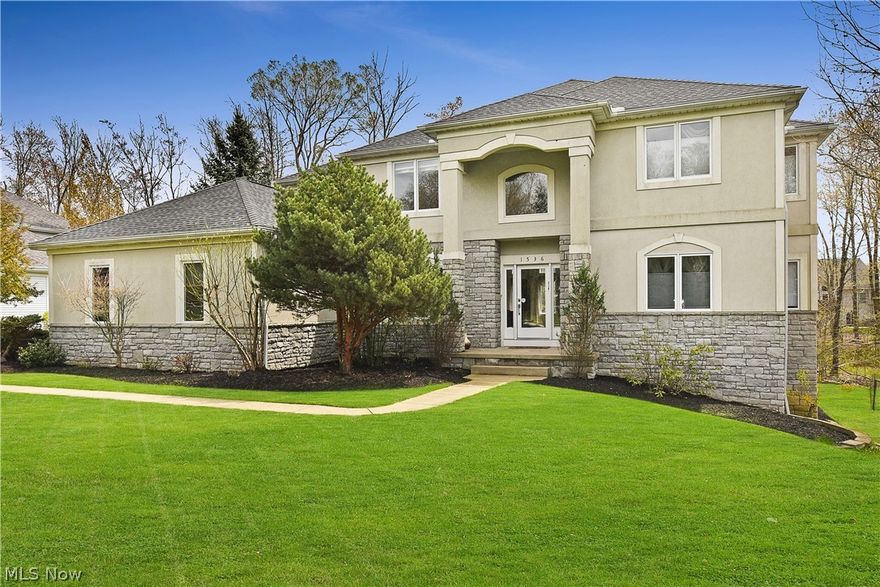 Stunning custom built by Petros Home with open floor plan and extensive qualities and details! Includes many update! A true pride owner-ship.
Gorgeous two-story foyer with custom staircase. Two-story family room/great room with wall of fireplace & windows with breathtaking views of private backyard. Beautiful formal dining room crown molding. Stunning kitchen wood floors, newer stainless appliances, granite counter top fixtures, Island pantry, and all appliances stay. First floor laundry room with built-in cabinets. Elegant first floor master suite with walk-in closet. Glamorous bath with jetted tub and shower. First floor sitting room can be an office/den. Second floor two bedrooms share full bath. Second floor master suite has vaulted ceiling, walk in closets, glamorous bath tub w/jets, two vanities, and lg shower. Spectacular newly finished walkout basement w/great room bar area, tile floor, beautiful newer full bath, plus additional large newer gorgeous full bath with sauna, large