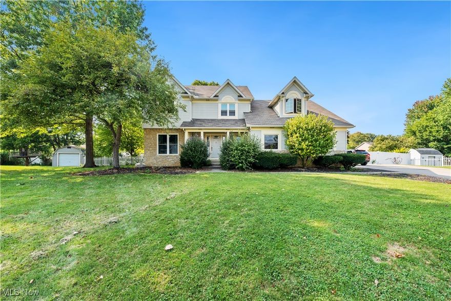 Welcome home to this charming colonial, perfect for those seeking comfort, space and outdoor living! This home offers 4 generously sized bedrooms, a cozy family room with a stone fireplace, a formal living room and dining room. The kitchen is a chef's dream with an expansive island and plenty of room for entertaining. Outside, a built-in-deck leads into an inground pool that is ideal for entertaining and the backyard is fenced in to provide the privacy you are looking for.