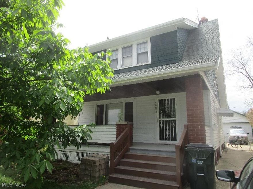 Short Sale-Subject to Bank Approval.  Stately 3 Bdrm, 1 Bath 1260 Sq Ft Colonial with 2 Car Detached Garage (ith newer door), Living Rm with Artificial Fireplace,, Formal Dining Rm with Built in Cabinets and Bench, Kitchen with Eat in Area, 3 Large Bedrooms, Full Unfinished Basement with Man's Toilet, Front Sitting Porch, Enclosed Porch on Rear, Central Air and so Much More!  Hot Tub in Basement stays with House.