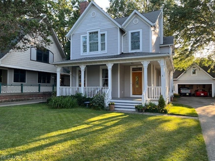 This one-of-a-kind, one-owner Victorian home built in 1998 has private beach access to Lake Erie; it is located on one of the best streets in Bay and is priced to sell.  Beach access is just a short stroll away at the end of the street which has been deeded to the residents of Bay View Rd only.  The 2 tier staircase with firepit leads down to the shore for amazing family fun. The home is modeled after a 1919 Victorian and constructed new in 1998.  A lucky new owner will inherit all floor plans, build specs and pictures. 
The welcoming front porch is perfect for summertime conversations and sipping sweet tea. Upon entering the front door you are captivated with all the perfect period correct crown moldings, window trim and door trim which was meticulously hand built in wood.  The home features  9 foot ceilings and a a gas igniter wood burning fireplace to warm up your winter nights.  Four spacious bedrooms and a 4+ car garage which has 240v electric hook up for EV cars, and also has gas fired infared heat and storage above. Perfect for a workshop.
