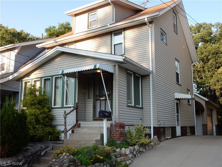 This well kept 2 story home has so much to offer that first time home buyer or investor. This property has been loved by the same family for the past 40+ years and watched two children grow up. It is now time to pass this torch on to a new family to fill this home with new memories. The spacious open kitchen and dining room are ready for your special touch and updates. The main floor also offers a very large living room and enclosed front porch. Up stairs, you will find 3 spacious bedroom and a large full bath offering double sinks. For the man in the family.....be prepared to fall in love with the over-sized 2-3 car garage! You will find this garage heated with it's own thermostat, hot and cold water, a floor drain, own electric box, storage area above with pull down stairs and a 10' door. This is not your ordinary garage....it has it's own foundation, not a pole building. The City of Canton offers a side lot program which may provide you with the means to expand the yard to a double