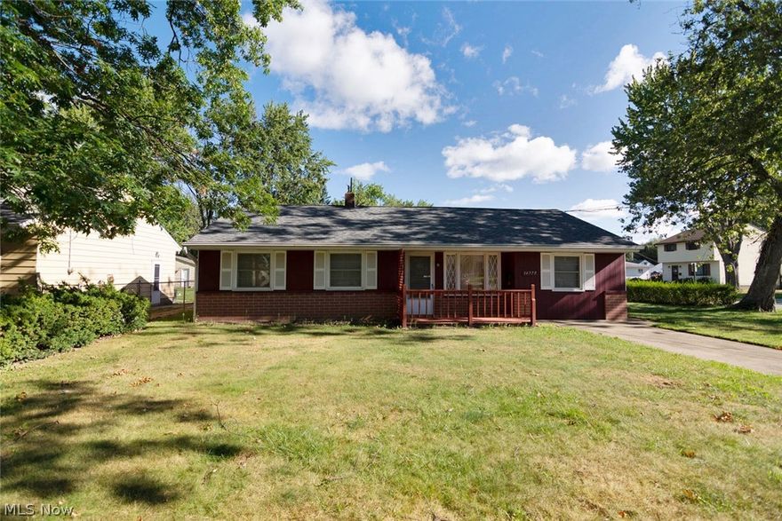 Phenomenal opportunity for your next home or investment property in Eastlake! It is just waiting for your creative vision. The spacious living room opens to the kitchen, which features a sunny eat-in area and a full complement of appliances. Four good sized bedrooms, two full baths, and a convenient laundry room complete the interior of this home. Outside, you are sure to enjoy relaxing on the front porch or in the lovely backyard, which features a partial privacy fence. Located on the corner of Beach Park Avenue and E 348th Street, this home is just minutes away from Lake Erie and area parks, shopping and dining destinations, and highways. Do not miss out on the opportunity to make this charming home your own!