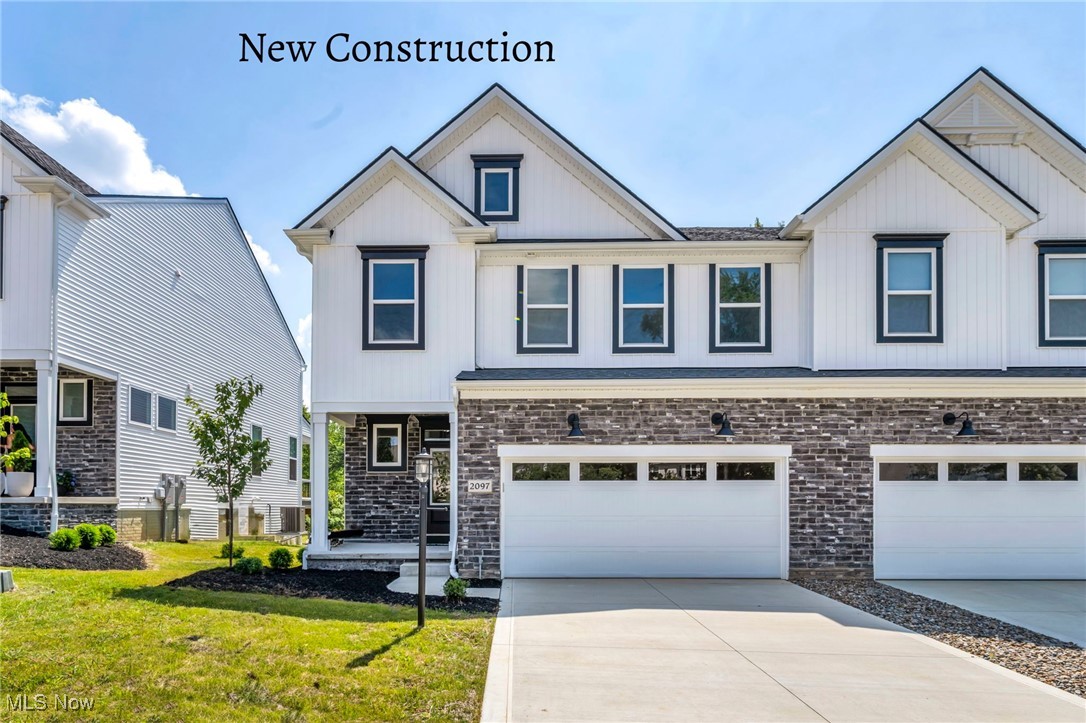 MOVE IN READY! Introducing the Libby, Drees Homes' best-selling floorplan, now available and ready for you to call home. This stunning end-unit townhome is filled with natural light, thanks to an abundance of windows and soaring 20-foot ceilings in the spacious family room. Designed with entertaining in mind, the open concept layout flows seamlessly from the dramatic living space into a beautifully appointed kitchen featuring quartz countertops, a range hood, stylish backsplash, and a generous walk-in pantry. Upstairs, you’ll find all bedrooms thoughtfully arranged along with a conveniently located laundry room. Located in a low-maintenance community that takes care of landscaping and snow removal, this home perfectly complements a busy lifestyle. Enjoy direct access to nearby walking trails that lead to the exciting new Market 42 shopping and dining destination.