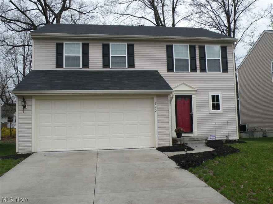 Beautiful Ryan homes construction. Built 2010. 3 bedrooms, 2.5 baths, 1840 sq ft. Living room with carpet. Gas fireplace. Recess lights. Dining room with vaulted ceilings & view of the back yard. Kitchen with eat in area, pantry. Appliances: refrigerator, electric stove, microwave, dishwasher, double sink. Island. Coat closet. 1/2 bath. 2nd floor: two bedrooms with closets. Full bath. 2nd floor laundry room with washer/dryer. Master bedroom with walk in closet. Full bath with jetted tub. Neutral Decor, Super clean house. Finished basement with carpet.  Utility room. storage. A/C. Mudroom, 2 car garage w/remotes.