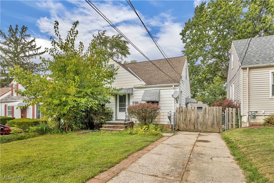Investment opportunity in a great neighborhood of Maple Heights!  2 beds on main floor and large room upstairs.  Partially finished basement.  Two car detached garage.  Buyer to assume point of sale violations.