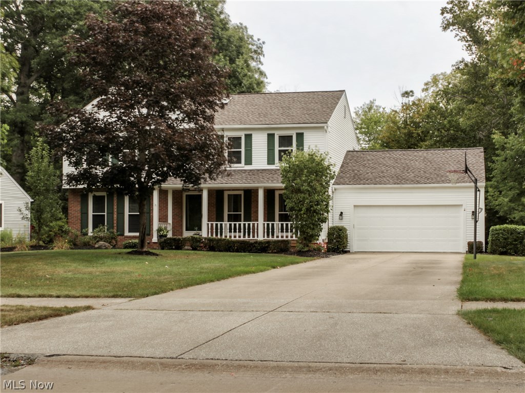 Beautiful Colonial home located in a desirable neighborhood! This home has many updates including newer carpet, fresh paint, remodeled master bath, and newer appliances. The kitchen has plenty of cabinet and counter space throughout. First floor laundry and half bath right off the eat-in kitchen. The kitchen opens into the living room that features a brick fireplace. Enjoy sitting out in the sun room that boasts vaulted ceilings.
Second floor features 4 spacious bedrooms, generous closet space and 2 full baths. The master bedroom features french doors that open to the large walk in closet, and remodeled master bathroom. Master bathroom offers a standing shower, and soaking tub with jets. The lower level offers an unbelievable finished basement; imagine movie night, or hosting your friends to watch your favorite sports on TV. Don't forget to relax and unwind after a long day in the hot tub that's overlooking the secluded backyard. Roof and windows are two years old. This is a must see