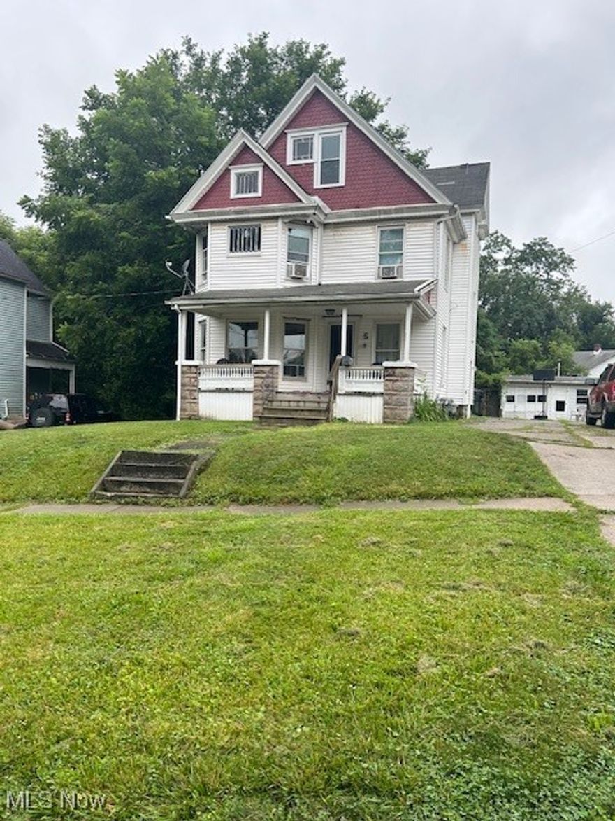 This lovely home is currently tenant occupied and has been rented out for 24 years.  This large home can either  be owner occupied or may be an investment property. Current tenant would like to remain. The home has 4 bedrooms on the second floor with a full bath. The main floor living space has a foyer, living room, dining room and  large kitchen, also a full bathroom. The basement has a full bathroom, and the attic has a full bathroom that is not used.  Windows are vinyl replacements, hot water tank is newer,  furnace and A/c is 90% efficient. 
The 2 car detached garage door does not open (needs repaired) and is not currently in use.

This home was previously used as a 4 unit rental prior to current owner who converted it to a singly family rental.
This home also passes annual section 8 inspections and  is due for inspection. Currently renting  out under market value at 800.00 monthly and tenant paying all  utilities.