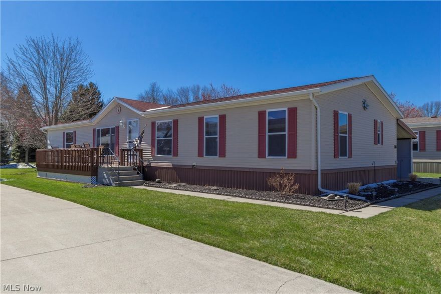 Come check out this beautiful home, in a prime location, in this Premier 55+ Community! This lovely home is very spacious with 3 bedrooms, all having walk in closets, and 2 full baths. Master bath includes a luxurious garden tub. A laundry room. All appliances stay, which are all just a couple years old. Covered parking with a 34' awning over drive way, as well as, a side wall recently built by current owner.  Outside storage shed for additional storage. You can enjoy the outdoors relaxing on the front porch or have options within the community with different events offered as activities. Such as line dancing, bingo, book club and bible studies to name a few, as they begin to reopen. This home won't last long, schedule a showing soon!