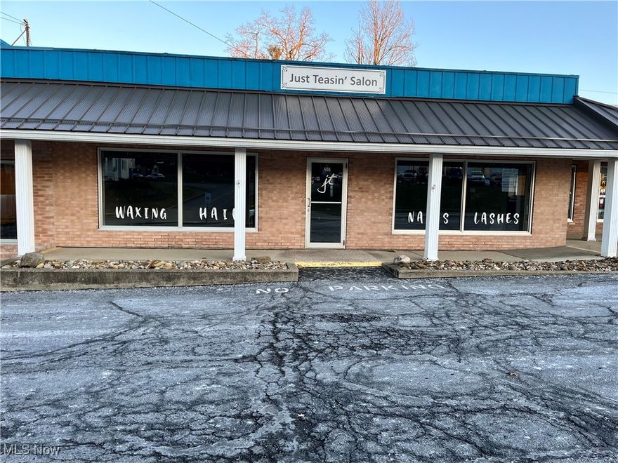 If anybody is looking to open up a new salon, it would be perfect with your plumbing for stations /and build-outs.