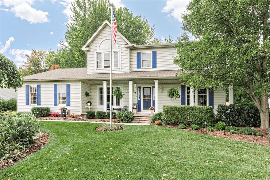 This spacious and meticulously maintained one owner 4-bedroom, 2 ½-bathroom Colonial-style home offers 2,687 sq. feet plus a full basement, perfect for comfortable family living. Built in 1992, the home features timeless architectural appeal with a cozy fireplace, central air, and a newer Generac generator for added peace of mind. The large kitchen features 2 pantries and granite countertops. The attached extra large garage accommodates 2 cars, plus additional storage space, and leads to first floor laundry. Spacious basement with 2 finished rooms and loads of storage. The property boasts a beautifully landscaped lot, providing a serene and inviting atmosphere. Walk out to the deck and enjoy the gazebo with lights and curtains. A lighted, covered rear patio with firepit enhances the outdoor living experience, ideal for relaxing or entertaining guests. Don’t miss the breath-taking flowers in the front and rear yards, and the landscaped lighting and island with a small pond and fountain. 8x16 shed. Minutes from I-90 or Rt. 2 freeways. Conveniently located in a desirable neighborhood, this home blends style and function, making it an ideal choice for those seeking both luxury and practicality.