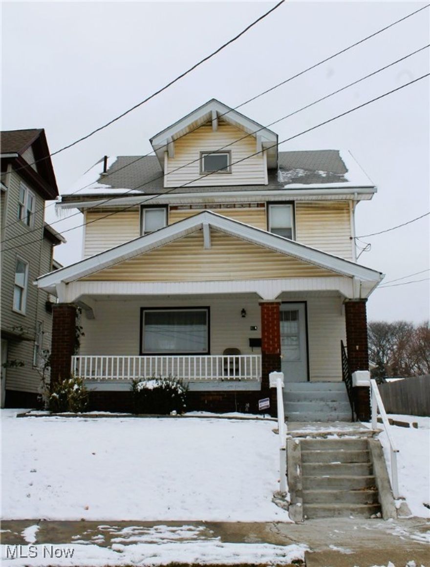 This very nice, clean home is move in ready with possession at closing. The first floor features a spacious living room with a decorative fireplace, formal dining room, a dinette for casual meals, and a kitchen complete with gas stove, refrigerator and dishwasher. A convenient half bath off the kitchen. Second floor offers three bedrooms, a built-in linen cabinet, a spacious bathroom with a closet. The walk-up attic provides lots of storage or can be finished for additional living space. A front porch perfect to sit and relax. The garage was turned into a workshop, however there is plenty of space to park beside it, accessed from the alley. Newer furnace, newer HWT. Water softener does not work.